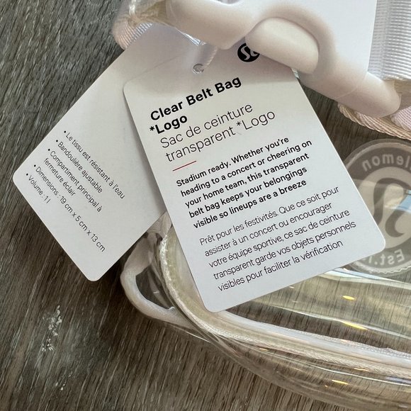 NWT White/Vapor Clear Logo lululemon Everywhere Belt Bag (EBB) - Picture 8 of 12